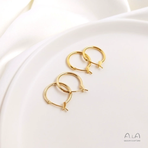 Золотые серьги, брендовый аксессуар, 14 карат, французский стиль, 18 карат, DIY, европейский стиль