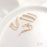 Серьги, клипсы, простые универсальные модные аксессуары ручной работы, 14 карат, французский стиль