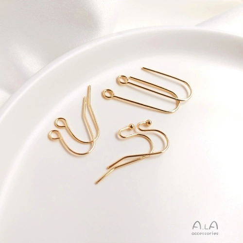 Серьги, клипсы, простые универсальные модные аксессуары ручной работы, 14 карат, французский стиль