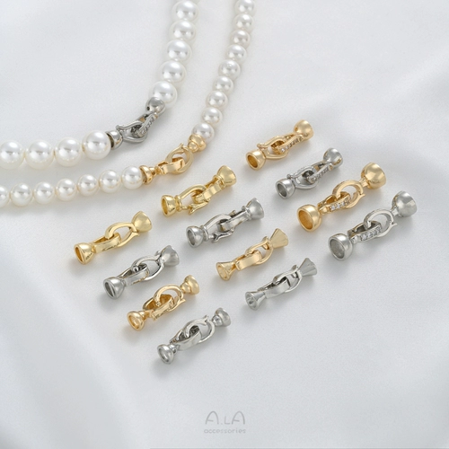 Сильная стойкость цвета, покрытая золотом 14 карат двуглавая жемчужная пряжка ручной работы, ожерелье ручной работы, соединяющая отделочную пряжку, пряжку, ювелирные аксессуары