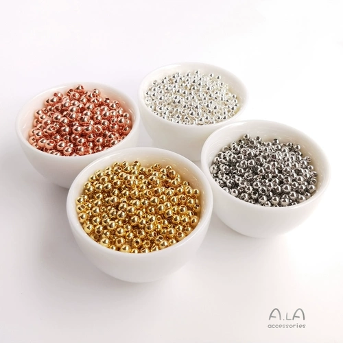 Платиновые бусины, браслет из бисера ручной работы, аксессуар, 18 карат, жемчужное серебро