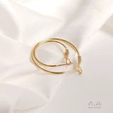 Медные универсальные серьги ручной работы, 14 карат, золотой цвет, популярно в интернете