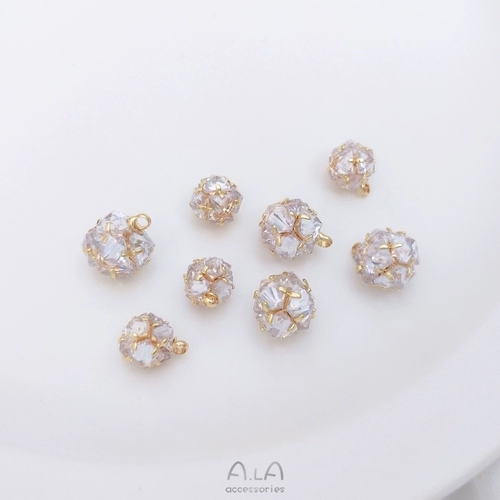 Подвеска, инкрустация камня, цирконий, аксессуар, 14 карат, золотой цвет