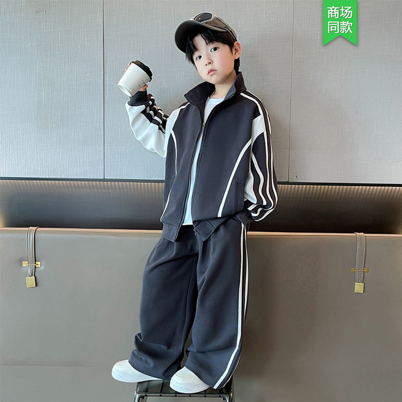 Официальный сайт осеннего спортивного костюма Ole для мальчиков, новинка 2025 года, красивая куртка для больших детей, весенне-осенний костюм-двойка для мальчиков