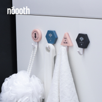 Nordic hook strong viscose kitchen living room bathroom bathroom wall hanging free hole creative simple load-bearing hook