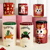 诺室 Мусорная бак гостиная педаль тип 2024 года дракона Год удачи кошка и собачья спальня кухня большая корзина мусорная банка