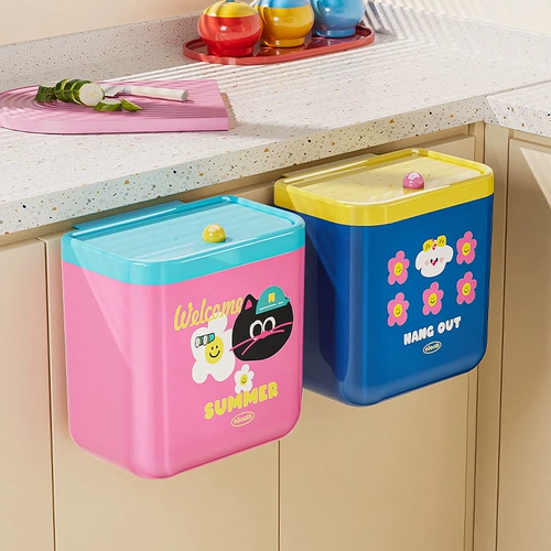 Кухонный мусорный бак, бытовой интегрированный дверной шкаф, настенный большой вместительный туалет, туалетная комната, ведро для хранения кухонных отходов с крышкой