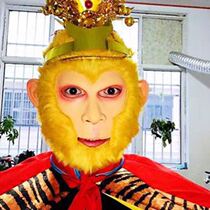 Monkey King mask latex headgear Qi Tian Sheng Mao face Monkey King Children Adult Journey to the West Monkey Props