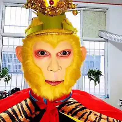 Sun Wukong mask Latex headgear Qi Tian Sheng hairy face Monkey King children and adults Journey to the West monkey props 