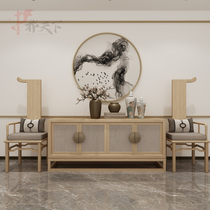 Birch world new Chinese style porch cabinet retro simple Chinese style locker sideboard cabinet decorative cabinet solid wood hall cabinet