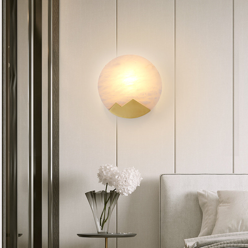 Charging wall lamp not plug-in electric living room American wall lamp Bedroom head lamp wireless simple about full copper wall lamp free of wiring-Taobao