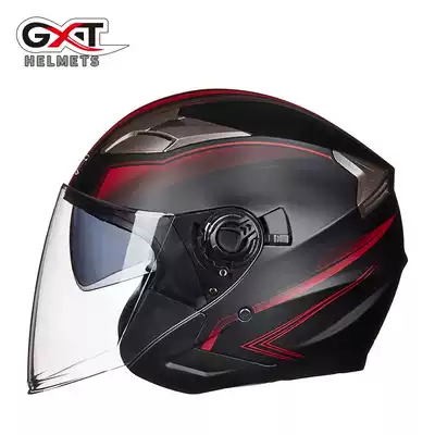 GXT battery electric car double lens half helmet men's and women's half duplex helmet four seasons winter lightweight motorcycle helmet