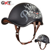 GXT electric motorcycle personality retro helmet male and female American Prince light melon scoop Helmet helmet summer half helmet