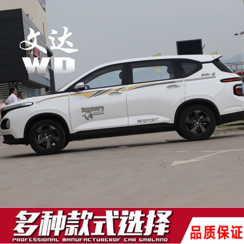 Baojun RM-5 car stickers pull flower personalized waist line modification stickers Body color strips RM-5 decorative decals stickers