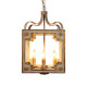 American Country-Style Retro Dining Room Bedroom Balcony Corridor Pastoral Carved Candle Wood Art Chandelier Antique Villa Lighting Fixtures