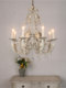 American Simple Crystal Chandelier Princess White Retro French Modern Living Room Dining Room Bedroom Lamp Wedding Dress Shop Lamps