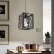 American Industrial Style Pendant Light with Single Head and Black Finish, Suitable for Living Room, Dining Room, Bedroom, Bar, and Cafe Lighting