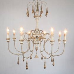American-Style Chandelier for Duplex Floor, High-Ceiling Living Room Lamp, Vintage Villa Large Chandelier, Wooden Art, Country Style, Hotel Pastoral Lighting Fixtures