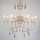 American-Style Chandelier for Duplex Floor, High-Ceiling Living Room Lamp, Vintage Villa Large Chandelier, Wooden Art, Country Style, Hotel Pastoral Lighting Fixtures