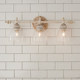 French-Style Retro Mirror Front Lamp with Water-Pattern Glass Cover, Vintage Wall Lamp for Guesthouse Model Rooms, Creative and Unique Corridor Wall Lamp