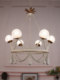 French-Style Chandelier, American Retro Crown, Children's Room, Wooden Beads, Ivory White, Bedroom, Dining Room, Cloakroom, Clothing Store, Villa