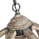 Yihao Lighting Retro Wood Art Lantern Chandelier Restaurant Bedroom Balcony Aisle Hotel Decorative Lighting American Countryside