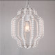 French-Style Minimalist American Foyer Hallway Wooden Bead Lamp European-Style Wood-Colored White Bar Counter Balcony Dining Room Bedside Small Pendant Light