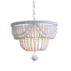 French Wooden Beads Bedroom Chandelier Children's Room Cloakroom Bohemian White Retro Living Room Lamp Dining Room Ceiling Lamp