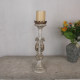 American Country Solid Wood Candlestick French Pastoral Ornaments Decorative Antique Bedroom Wood Carving Imported Retro Candle Holder