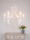 American Simple Crystal Chandelier Princess White Retro French Modern Living Room Dining Room Bedroom Lamp Wedding Dress Shop Lamps