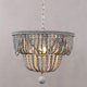 French Wooden Beads Bedroom Chandelier Children's Room Cloakroom Bohemian White Retro Living Room Lamp Dining Room Ceiling Lamp