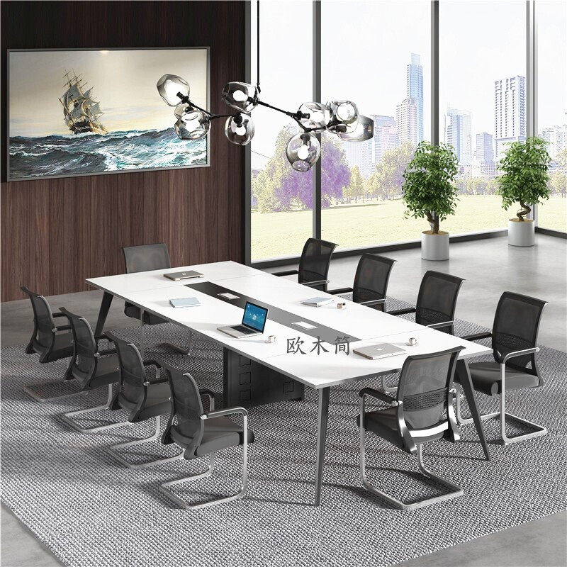Conference Table Long Table Brief Modern Office Strip Training Reception Talks Desk Conference Room Table And Chairs Combination