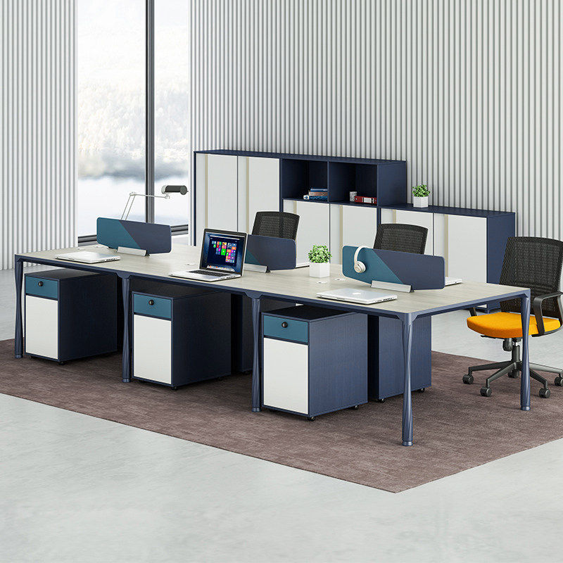 Office furniture staff screen is simple 6 people financial desk combination 4 people computer tables and chairs staff desk office
