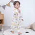 .Chất cotton trẻ em mùa hè đá bằng túi ngủ cho bé xẻ chân gạc ngắn chống ngắn tay cho bé mỏng - Túi ngủ / Mat / Gối / Ded stuff