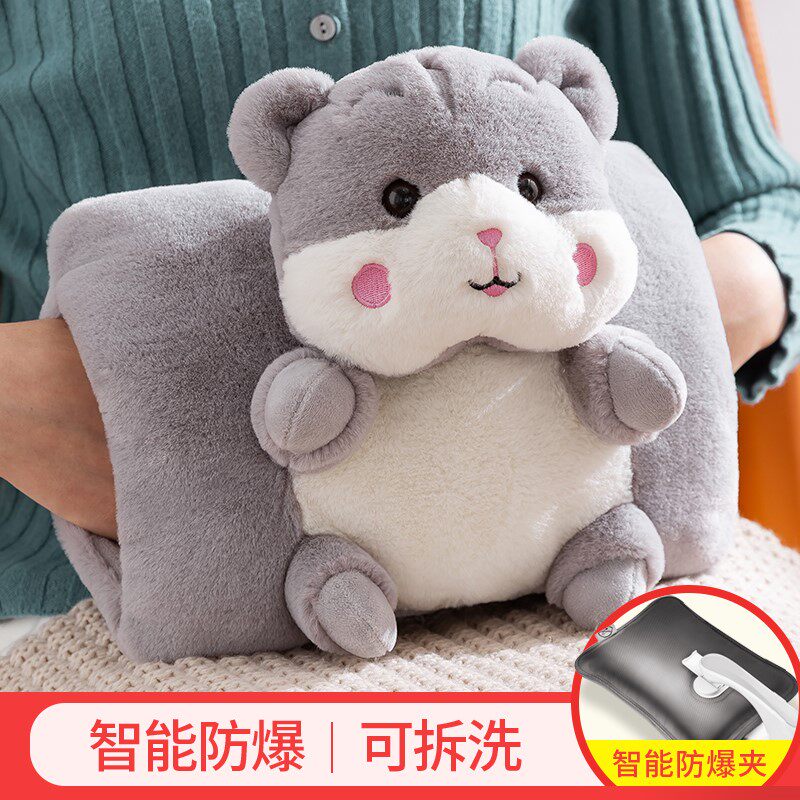 Explosion Protection Hot Water Bag Charge Warm Baby Girl Plush Water Injection Cute Belly Hot Treasure Warm Hand Bag Warm Water Bag Warm Hand Bao-Taobao