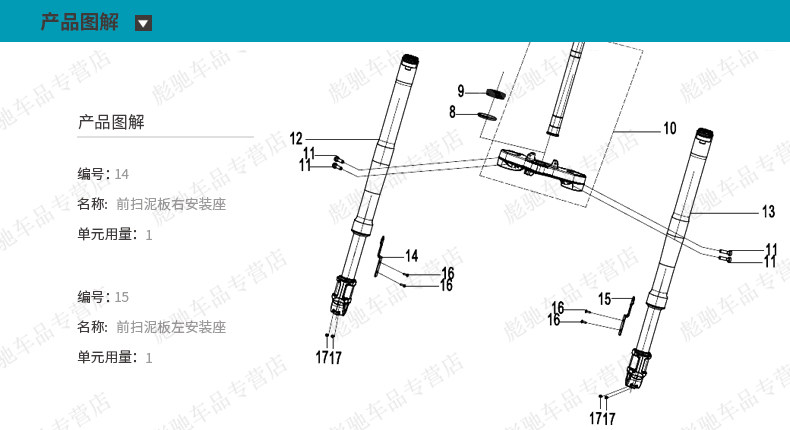 Original Factory 450Sr/Srs Front Fender Mounting Bracket Front Mudguard Bracket Base Screw Fixing Bracket Accessories