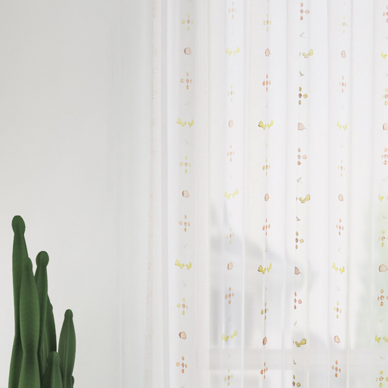 FUJU Residence New Kids Room Girl Bedroom Princess Cute Cartoon Pattern Custom Floor Floating Window Veil-Taobao