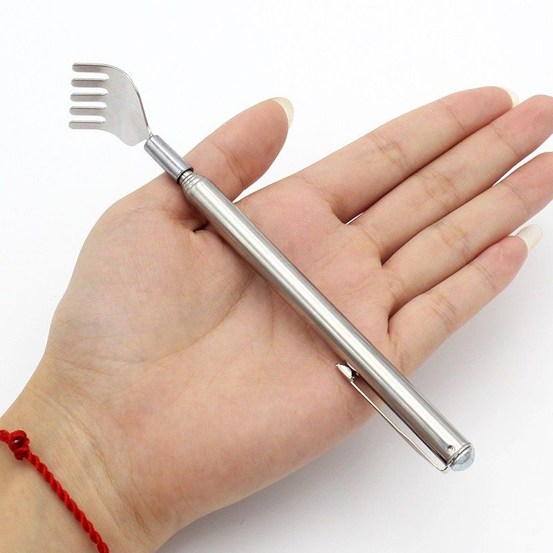 Scratch small steak scratch back stainless steel itch scratch telescopic portable old man happy don't ask for people artifact household scratch itch