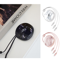 EVENSHOW Marble pull data cable Three-in-one mobile phone for iPad Apple iphone Huawei Android