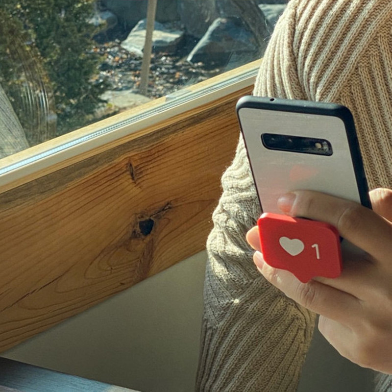 EVENSHOW UNIVERSAL LOVING POINT Mobile Phone Holder Can Fold The Ring Buckle iphone11 Pro Max Cute