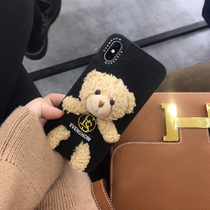 EVENSHOW stereo bear doll iPhone1112promax Apple xs plush XR phone case 8p tide