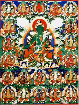 On behalf of the chanting twenty-one mother praises one hundred thousand times