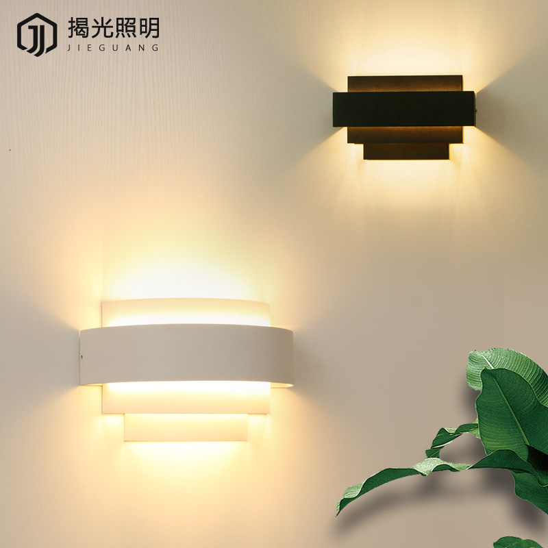 led creative wall lamp personality modern interior living room background wall bedroom room bedside lamp aisle stair lamp