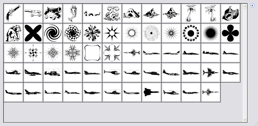 PS自定义形状工具3000多款图案边框动物植物人物花纹图形素材插件