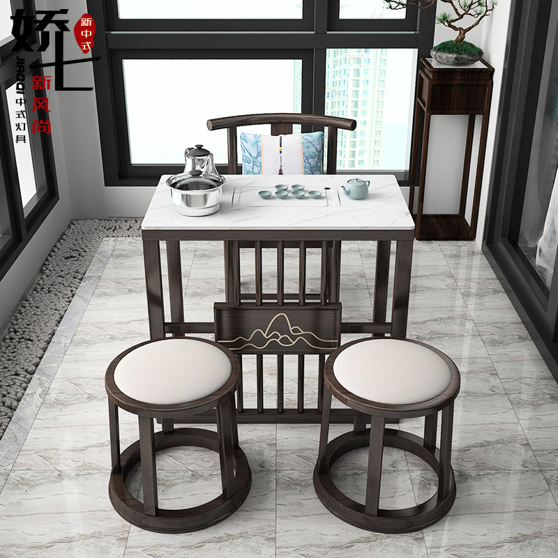 Balcony Tea Table And Chairs Combo Tea Table Home Small Tea Table Kung Fu Minima Mini Mini Solid Wood Zen Tea Table