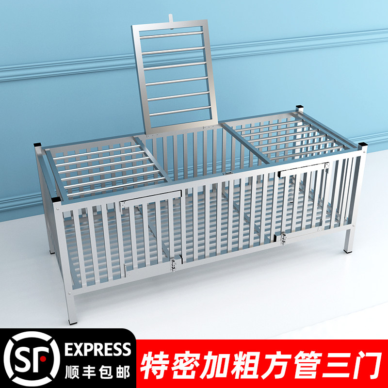 Encrypted rabbit cage chicken cage super large duck cage household stainless steel breeding outdoor chicken farm extra large outdoor dog cage