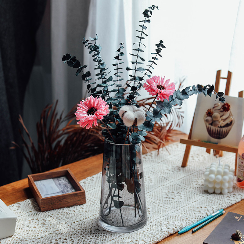 Pink sun flower hand-dried flowers real flowers air-dried natural soft decoration home decoration with flower ornaments home accessories dried flowers