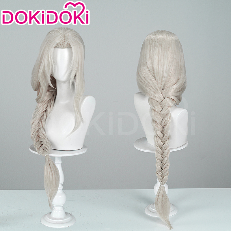 Dokidoki in Stock Black Soul Fire Girl Cosplay Wig with Braided Hair 80cm