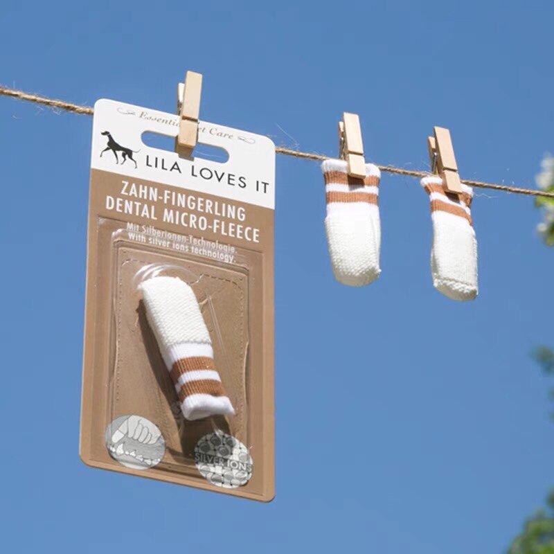 (Euphemism) Germany Lila Loves It Pet Cat Dog Fingertip Toothbrush Dental Plaque Dental Plaque