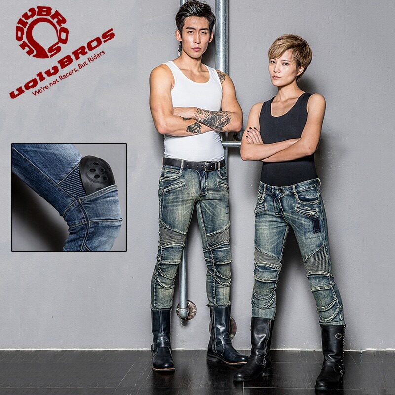 uglybros locomotive riding pants heavy locomotive anti-fall racing pants, body elastic all season denim jeans men and women